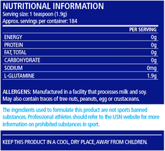 (USN) PURE GLUTAMINE 750G