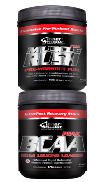 (IA) MUSCLE RUSH / BCAA STACK PACK 16 SERV F'PUNCH