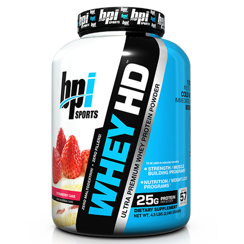 (BPI) WHEY HD 4.5LB (2.05KG) STRAWBERRY CAKE