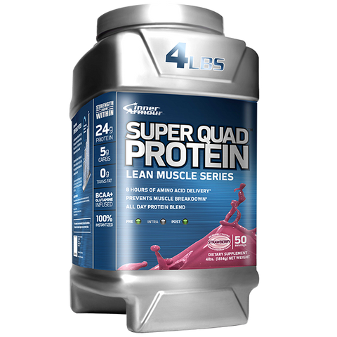 (IA) SUPER QUAD PROTEIN 4LB (1.8KG) STRAWBERRY