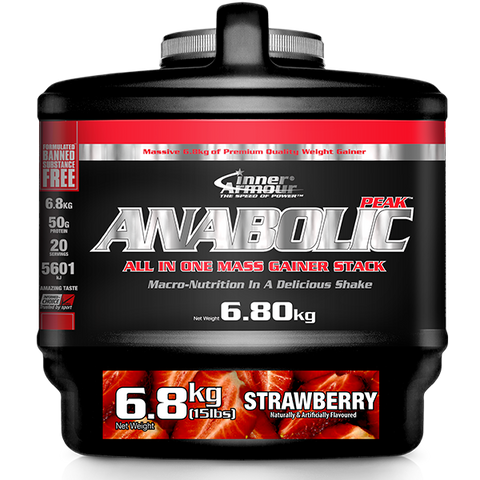 (IA) ANABOLIC PEAK GAINER JAR 15LB (6.8KG) STRAW