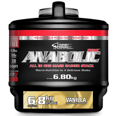 (IA) ANABOLIC PEAK GAINER JAR 15LB (6.8KG) VANILLA